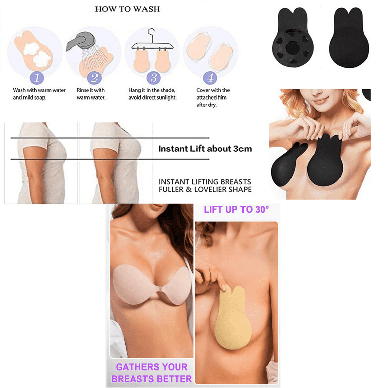 Oval Shape Invisible Lift Up Silicone Adhesive Bra