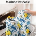 thumbnail image 5 of Yellow Lemon Fruit Patterns Blue White Pattern Bathroom Rugs Mat,Non Slip Microfiber Bathroom Rug,Rubber Backing,Soft Bathroom Mats for Bathroom Floor,Tub and Shower,17x27in(43x68cm), 5 of 5