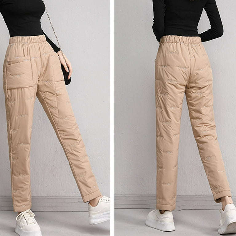 Ernkv Women's Pants Fashion Full Length Trousers Straight Leg Pants For  Lady Wife Daughter Girlfriend Solid Color Comfy Lounge Casual Khaki XL 