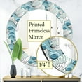 thumbnail image 3 of Designart 'Great Wave Inspiration' Traditional Mirror - Oval or Round Wall Mirror - 24x24, 3 of 5