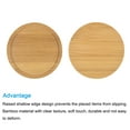 thumbnail image 4 of Uxcell 8.5cm OD Round Bamboo Plant Saucer Flowerpot Drip Tray Indoor, 6 Pack, 4 of 5