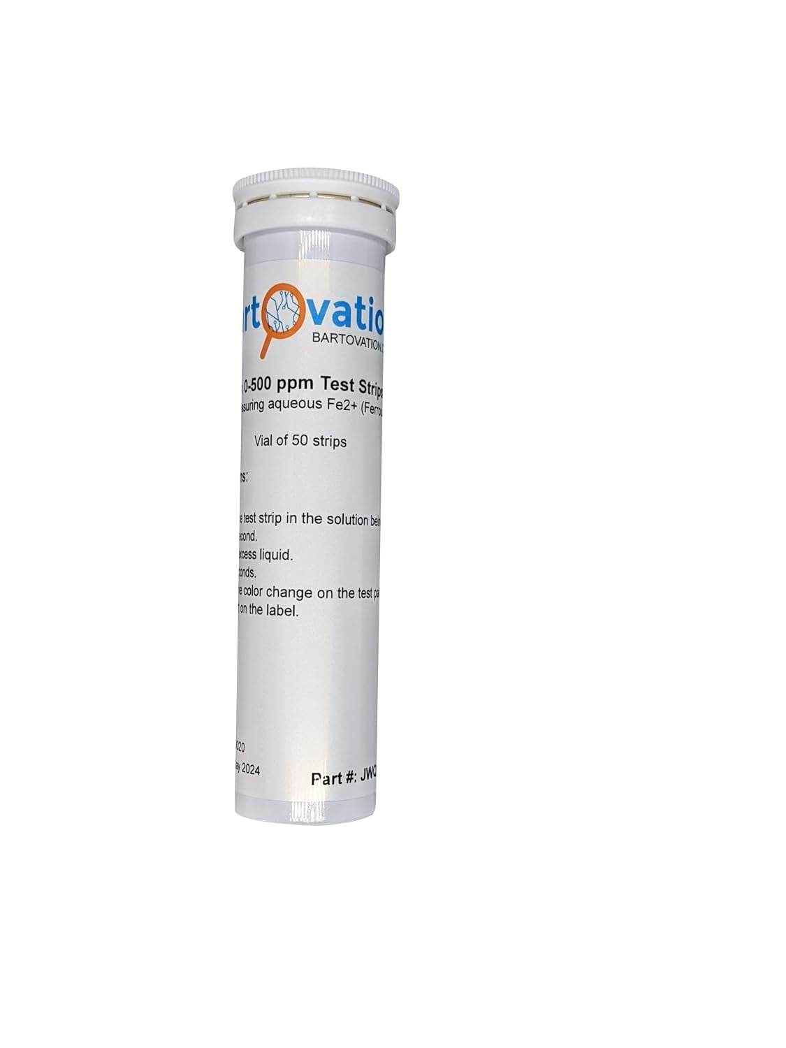 Iron Test Strip 0-500 PPM aqueous Fe2+ (Ferrous) iron [50 strips]