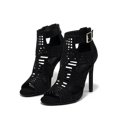 thumbnail image 5 of Stiletto High Heel Dress Boots for Women 2026 Black Roman Hollow out Open Peep Toe Pumps Summer Shoes, 5 of 7