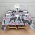 thumbnail image 3 of French Bulldog and Flower Square Tablecloth,Waterproof Square Table Cover,Wipeable Spillproof Washable Table Cover for Home Kitchen Party Decor 42"X42"(107x107cm), 3 of 6