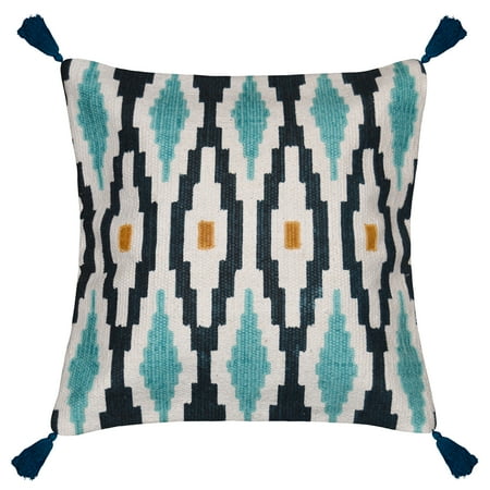 Aqua Boudoir Pillow - Better Homes and Gardens Sunrise Diamond Aqua Decorative Throw Pillow