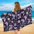 thumbnail image 6 of XYZCANDO Car Seat Towel Cover Purple Butterfly & Floral Print Seat Cover for Running Swimming, Sweatproof Washable Car Seat Cover Towel for Truck SUV, 6 of 11