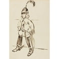 thumbnail image 2 of Charles Samuel Keene 14x18 Black Ornate Wood Framed Double Matted Museum Art Print Titled - Study of a Child in Helmet and Boots, 2 of 5