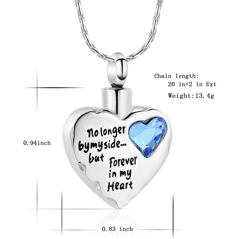 Cremation Jewelry for Ashes -No Longer By My Side Forever in My