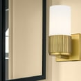 thumbnail image 4 of Innovations Lighting  Bolivar - 1 Light 7" Wall-Mounted Sconce Brushed Brass/Matte White, 4 of 5