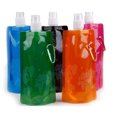 thumbnail image 2 of 500ml Portable Ultralight Foldable Silicone Folding Water Bottle Water Bag Outdoor Hiking Camping Soft Flask Water Bag, 2 of 10