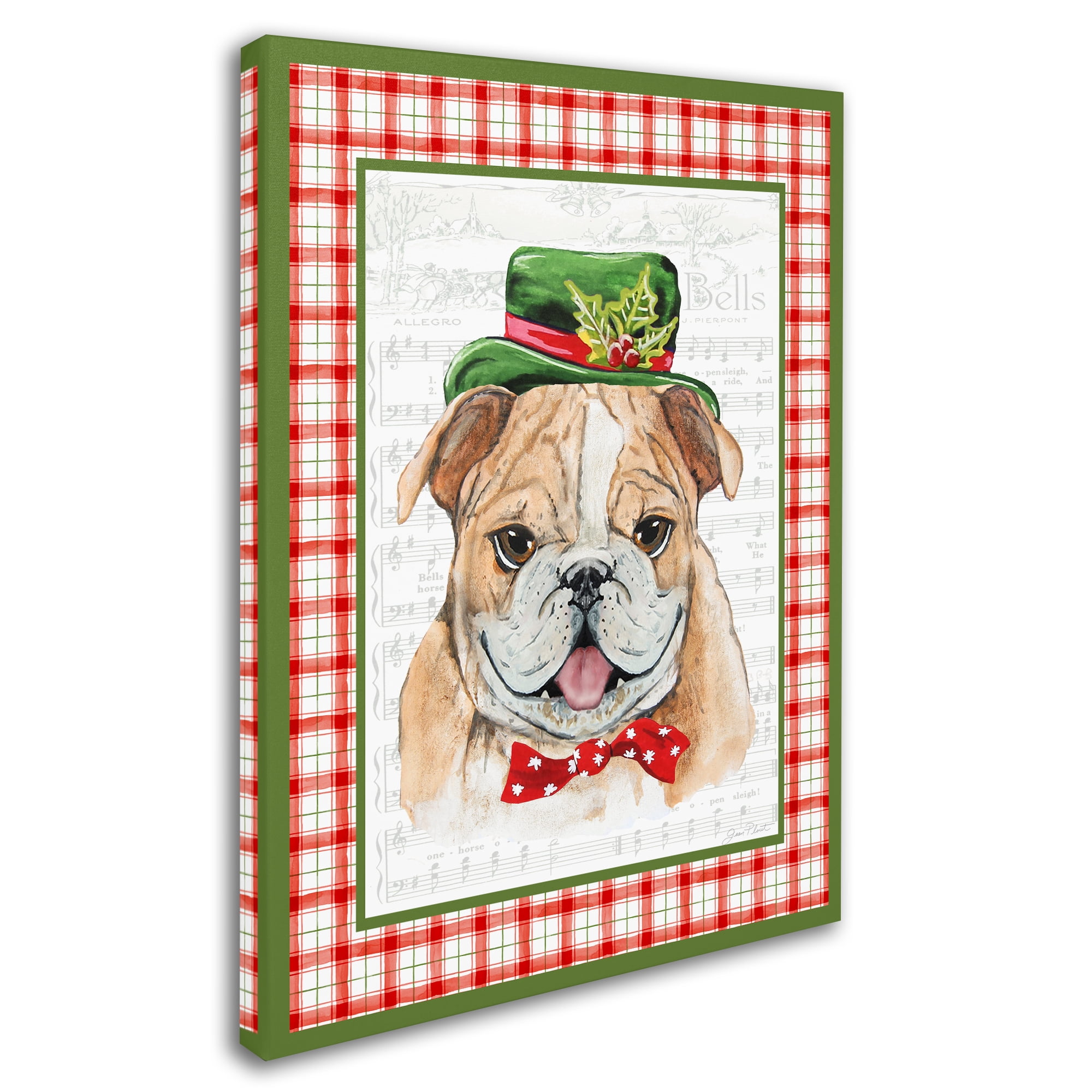 Trademark Fine Art 'Christmas Song Dogs 3' Canvas Art by Jean Plout