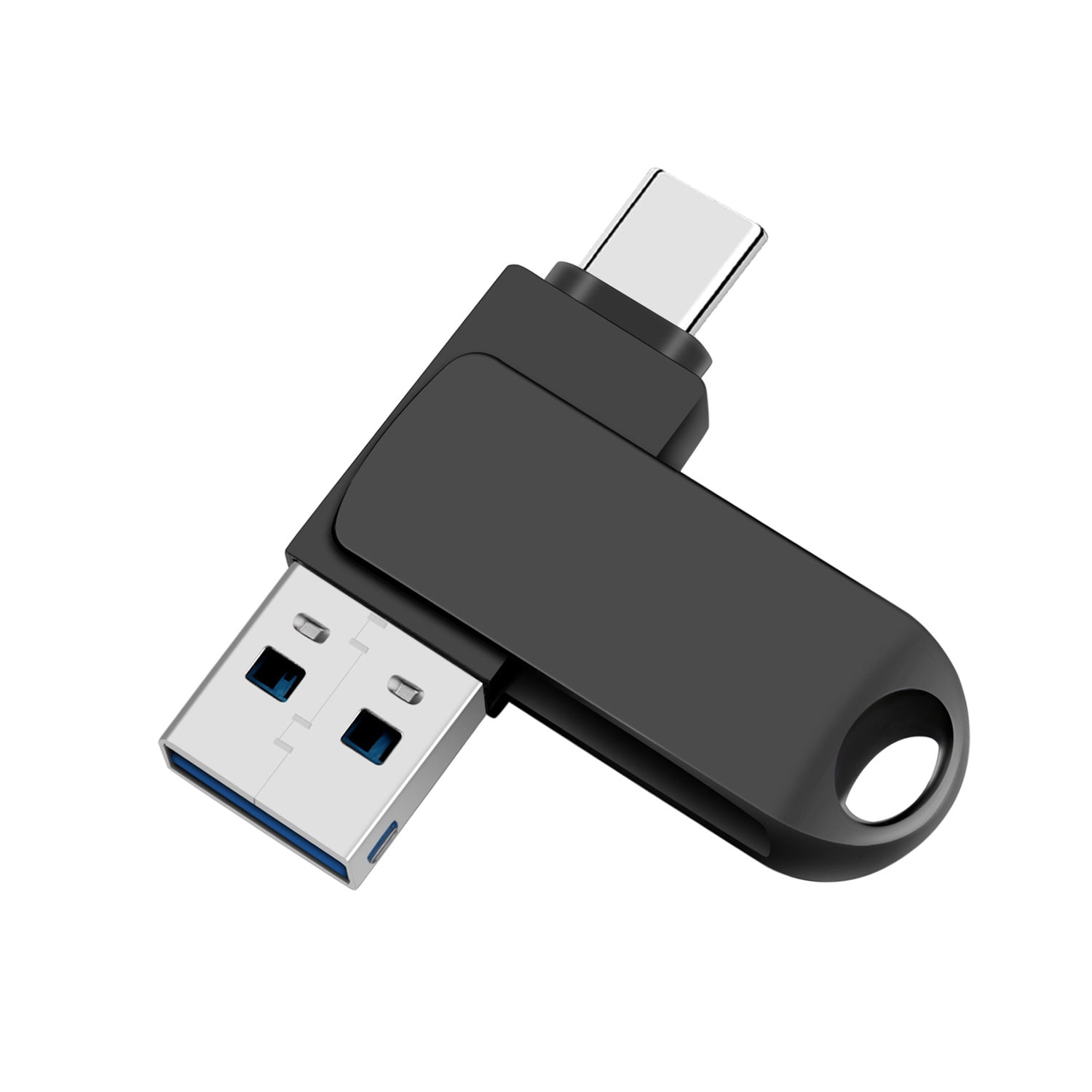 Iets Hub backup USB C Flash Drive 64GB Type C USB 3.0 USB Drive with Keychain 2 In 1 OTG Thumb  Drive Memory Stick Swivel Jump Drive for PC, Tablet, Mac, MacBook,USB-C  Smart Phone Data