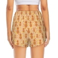 thumbnail image 2 of Lsque Pineapples Printed Women's Running Shorts with Liner Pockets,Elastic Quick Dry Workout Athletic Gym Yoga Shorts,Womens High Waist Shorts-Medium, 2 of 9