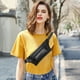 thumbnail image 4 of Riñonera ultraligera Bolsa de pecho antirrobo | Bolso cruzado invisible delgado | Bolsa de deporte de viaje resistente a los arañazos e impermeable | Cuero PU | Café marrón negro | 14.57x8.27x5.51in, 4 of 6