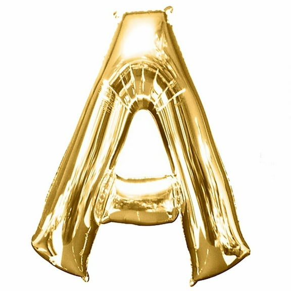 Giant Letter A Gold Mylar Balloon 40in