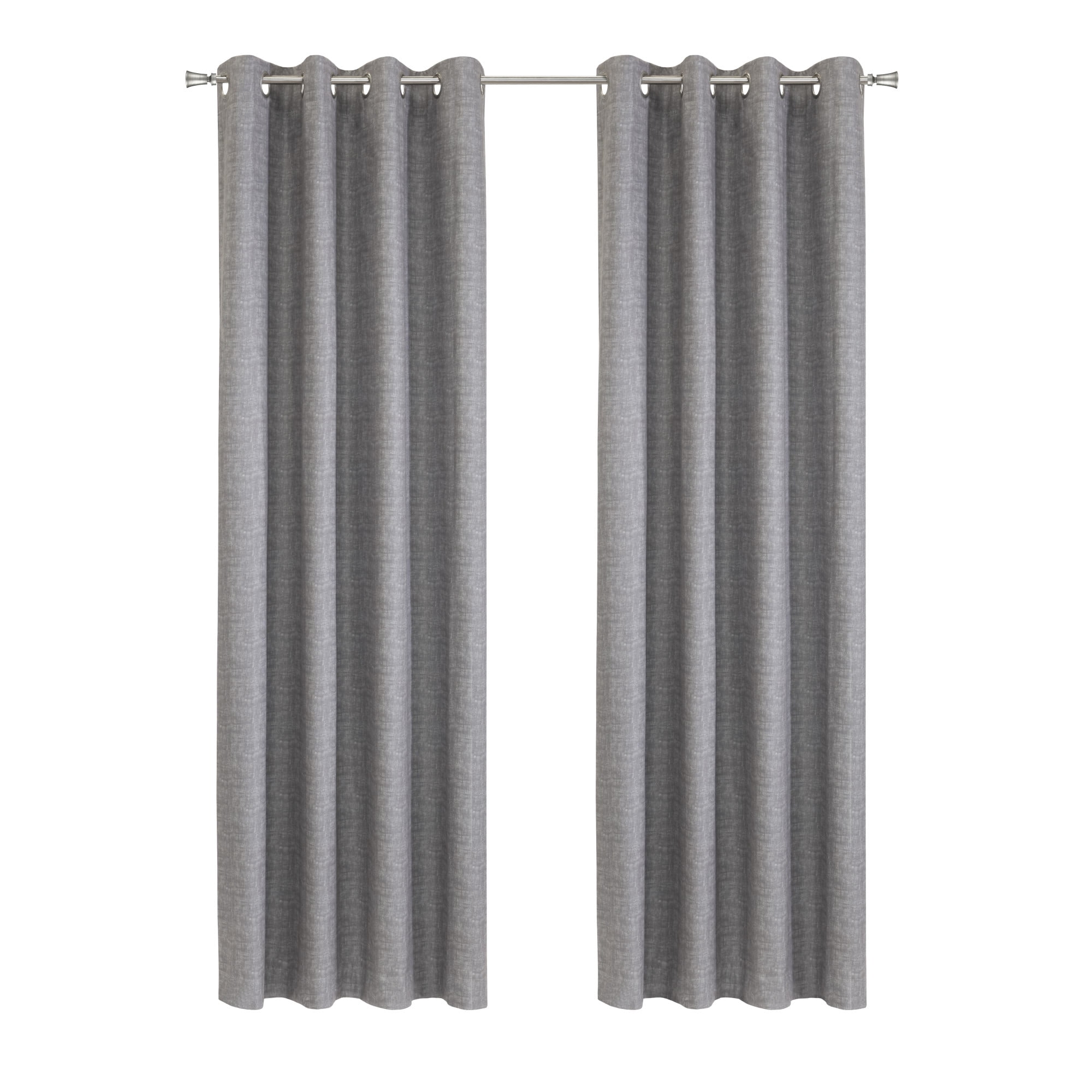 Loft Living Micah Blackout Grommet Indoor Curtain 52 x 63 in Grey