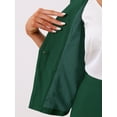 thumbnail image 5 of INSPIRE CHIC Business Skirt Suit Set for Women's 2 Piece Suit Collarless Blazer Pencil Skirt XL Dark Green, 5 of 6