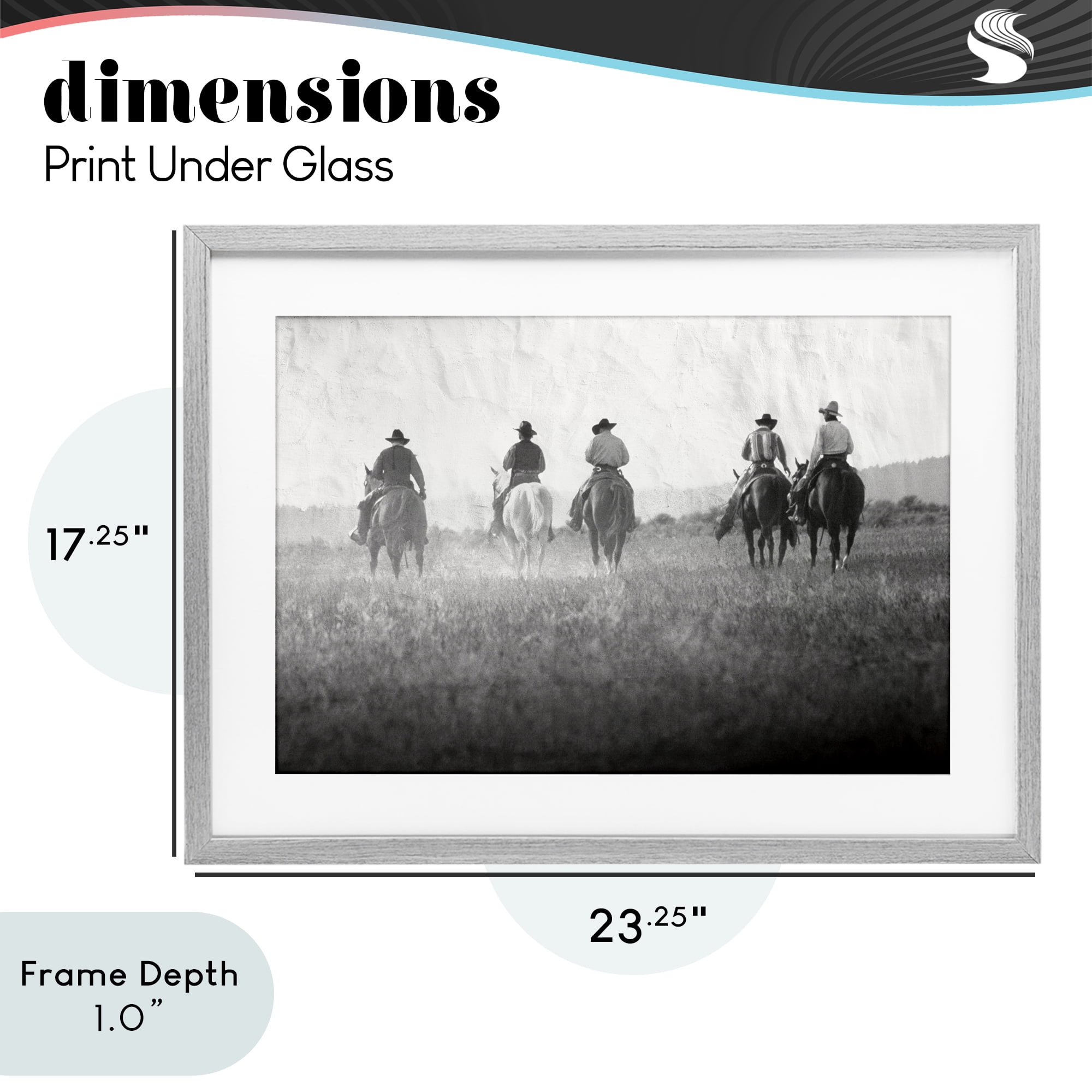 Stupell Industries Riding Toward The Horizon Gray Framed Print Under Glass, design by Superstock