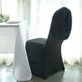 thumbnail image 3 of BalsaCircle Black Ruched Swag Back Premium Spandex Stretchable Banquet Chair Cover Party Events Decorations Supplies, 3 of 8