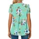thumbnail image 2 of Blusas de gasa elegantes de verano para mujer, cuello en V, manga corta de pétalo, camisetas básicas plisadas informales, 2 of 3
