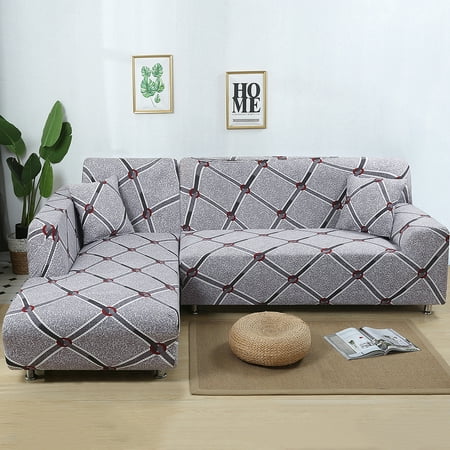 Eleoption 2018 Hot L Shape Stretch Fabric Sofa Cover 3 Seats Eleoption 2018 Hot L Shape Stretch Fabric Sofa Cover 3 Seats Sectional Couch 2pcs Polyester Slipcovers For Seater 74 90