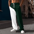 thumbnail image 1 of Pantalones largos para hombre, moda informal, lisos, cintura elástica con bolsillos, pantalones deportivos para hombre, 1 of 6