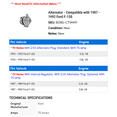 thumbnail image 2 of Alternator - Compatible with 1987 - 1992 Ford F-150 1988 1989 1990 1991, 2 of 2
