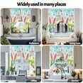 thumbnail image 6 of Happy Easter Swag Kitchen Curtain Valances, Rabbit Ears Colorful Egg Butterfly Yellow Rod Pocket Curtains Window Treatment Decor Valances for Bedroom Bathroom, 2 Panels 28 x 36 Inch, 6 of 9