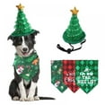 thumbnail image 2 of Dog Bandana Christmas Buffalo Plaid Snowflake Pet Scarf, Triangle Bibs Kerchief Set - for Small Medium Large Dogs Cats Pets, 2 of 5