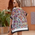thumbnail image 4 of Otomi Fabric Mexico Art Women's Swimsuit Coverup Summer Beach Cover Up Bathing Suit Dress, 4 of 6