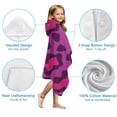 thumbnail image 7 of Pink and Black Of Leopard Print Hooded Bath Towel，50"x30" for Ages 3 To 12 Kids, Quick Dry Lightweight Soft Microfiber Hood Beach Towel Cover Up for Kids, 7 of 7