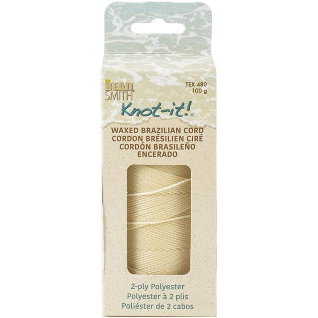 Beadsmith PLY04-CRM 144 M Cordon Poly Ciré&44; Crème