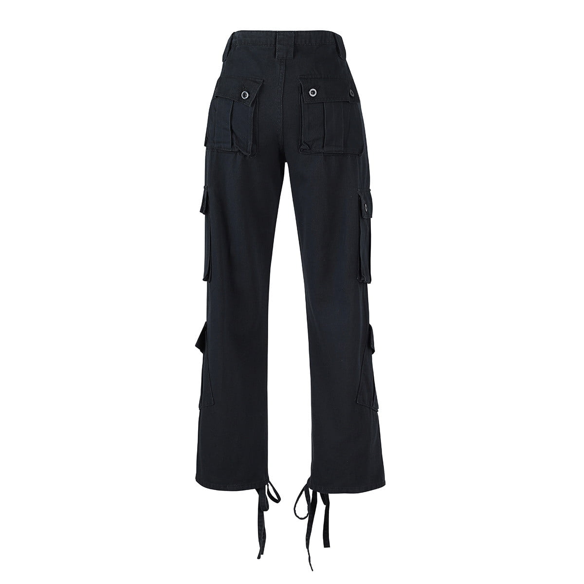 Hvyesh Womens Cargo Pants Ladies Street Style Fashion Design Sense Multi  Pocket Overalls Drawstring Elastic Low Waist Sports Pants 