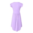 thumbnail image 4 of Plus Size Dresses For Wedding Guest Girls Dresses Summer Ruffle Sleeve Mesh A Line Casual Party Dresses Belted Dress with Pockets 5-14 Years, 4 of 4