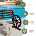 thumbnail image 5 of Aoxun 41'' Two Person Outdoor Garden Bench, Wooden Wagon Wheel Bench, Outdoor Patio Furniture, Loveseat Porch Chair Solid Wood W/Backrest, 5 of 10