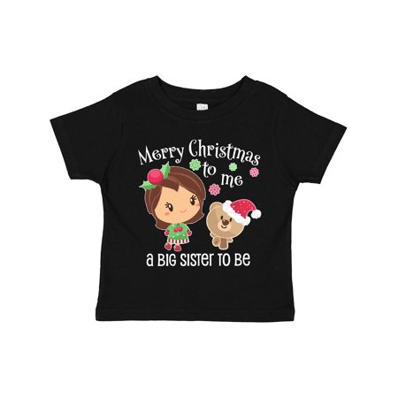 

Inktastic Merry Christmas to me a Big Sister to be Girls Toddler T-Shirt