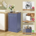 thumbnail image 6 of Tilt Out Trash Bin Cabinet Dog Proof Trash Can Holder Kitchen Island Without Garbage Bin or Tilt Out Laundry Hamper (Gray-Blue), 6 of 16
