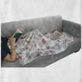 thumbnail image 6 of Geometric Soft Flannel Fleece Throw Blanket, Pattern of Red Grey White Triangles Geometric Contemporary Art, Cozy Plush for Indoor and Outdoor Use, 60" x 80", Dried Rose and Pale Grey, by Ambesonne, 6 of 6