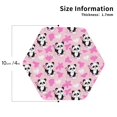 thumbnail image 2 of Naloa Funny Panda Draws A Heart Leather Coasters for Drinks, Durable Drink Coasters 4 Set for Tabletop Protection, Luxurious Home Décor and Housewarming Gift ( {designName})Hexagon, 2 of 6