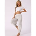 thumbnail image 2 of DARING DIVA Women's Side Slit Yoga Harem Pants S Gray, 2 of 5