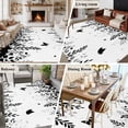 thumbnail image 5 of Rectangle Area Rugs 5 x 8 Ft, Black Spring Botanical Non-Slip Residential Carpet, Weeping Eucalyptus Butterfly Indoor Crawling Mats Runner Rugs for Living Room/Dining Room/Bedroom, 5 of 8