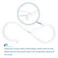 thumbnail image 4 of S Hooks for Hanging, 17Pcs 3.5 Inch - Metal S-Shaped Hooks with Safety Buckle for Hanging Plants, Clothes (White), 4 of 6
