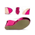 thumbnail image 2 of BLISSFUL STEP Platform Clear Strap Wedge Heel Slide Sandals for Women Hot Pink 6.5, 2 of 6