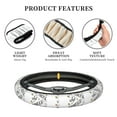 thumbnail image 4 of Gaeub Not All Those Who Wander Are Lost 3 Breathable Stretch Elastic Steering Wheel Cover, Cool in Summer and Warm in Winter, Universal 15 inch, 4 of 6