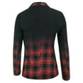 thumbnail image 2 of QUNYINEY Blazer Mens Jacket Long Sleeve Red Gradient Sport Coat Plaid Slim One Button Outerwear Jackets, 2 of 3