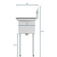 thumbnail image 2 of KoolMore 36" 3 Compartment Stainless Steel NSF Triple Bowl Commercial Kitchen Sink - Bowl Size 10" x 14" x 10", Silver, 2 of 10