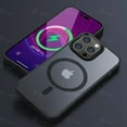 thumbnail image 1 of Luxury Matte Frosted Pink Magnetic Wireless Charging Case For iPhone 16 15 14 13 12 11 Pro Max 16 Plus Translucent Bumper Cover black For iPhone 16 ProMax, 1 of 6