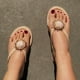 thumbnail image 5 of Sandalias planas con correa en T y diamantes de imitación para mujer, zapatos de playa con chanclas Wmkox8yii  hj789, 5 of 6