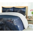 thumbnail image 5 of Ambesonne Night Duvet Cover Sets, Italy Mountains Milky Way, 2-King, Dark Blue Redwood Tan, 5 of 7