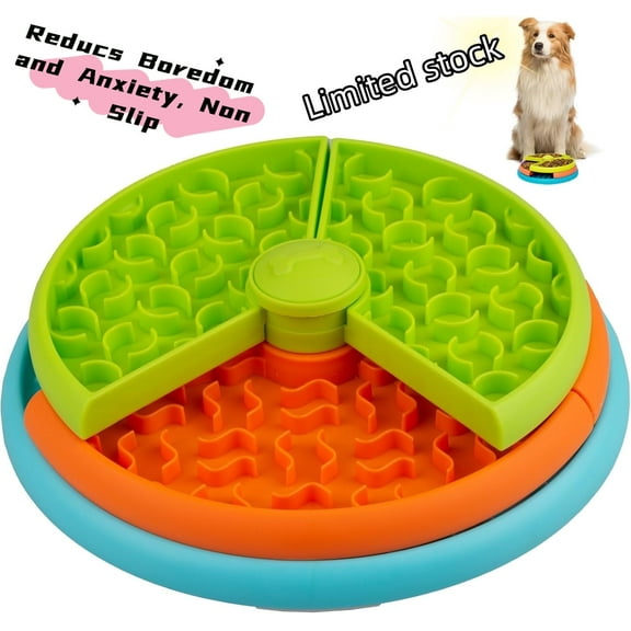Banral 3-Level Slow Feeder Dog Bowl, Non-Slip Interactive Puzzle Feeder for Small Medium Large Dogs - Reduces Fast Eating, Boredom & Anxiety
